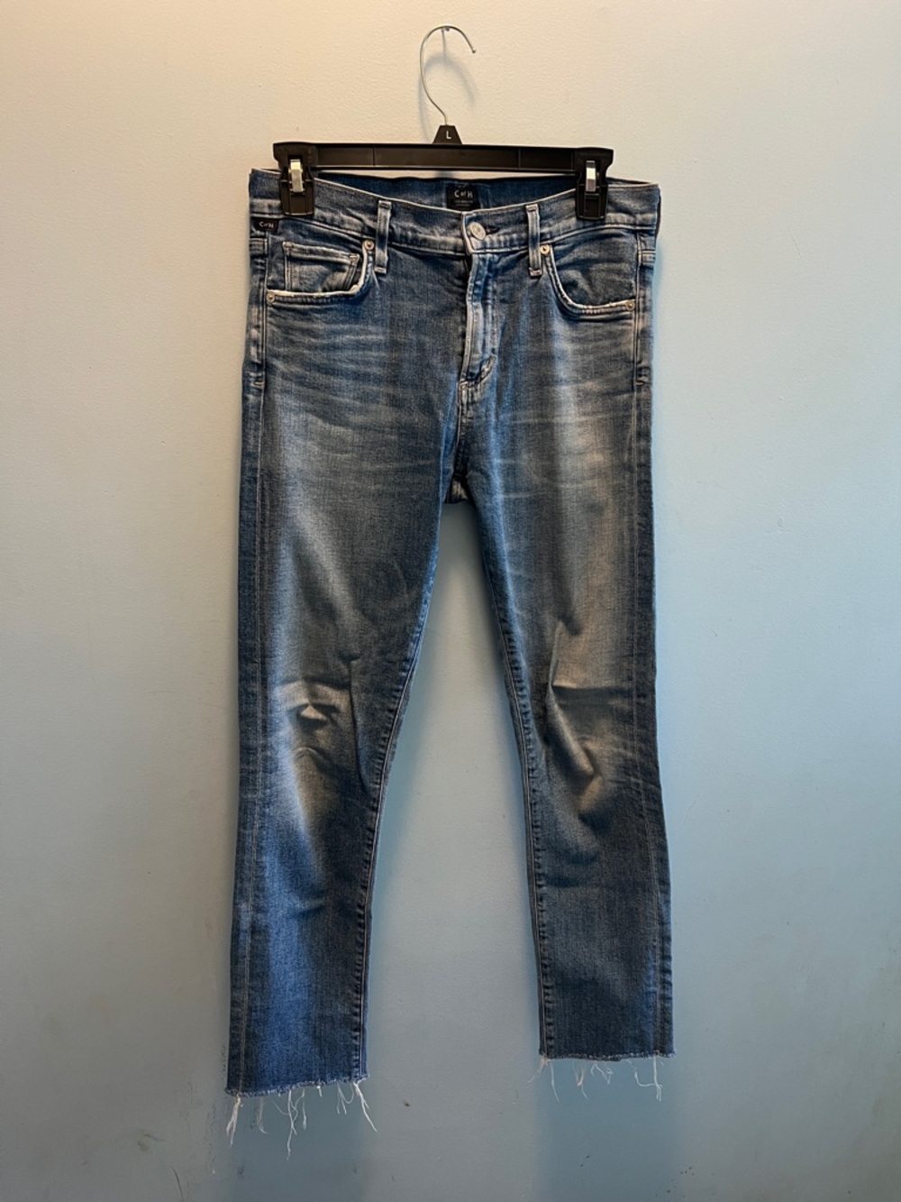 Citizen of Humanity by Jerome Dahan cuffed slim straight leg blue jeans: size 25